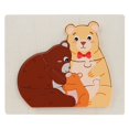 thumbnail image 1 of Wooden Animals Jigsaw Puzzles Learning Matching Puzzle Pieces Diy Art Gift, 1 of 3