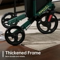 thumbnail image 5 of ZENART Foldable 3 Wheel Rollator Walker Lightweight for Seniors with 10" Wheel, Green, 5 of 6