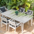 thumbnail image 2 of Sage Green Table Cloths for 3 Foot Rectangle Tables, Summer Botanical Leaves Watercolor Patio Waterproof Elastic Fitted Tablecloths, Washable Rectangular Table Cover for Camping, 2 of 8
