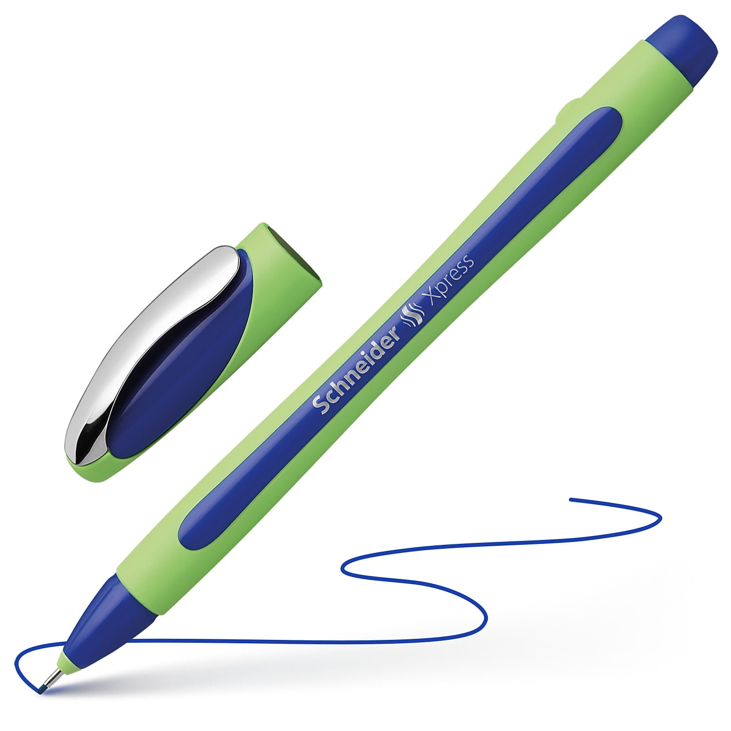 Stride Schneider Xpress Fineliner Pen 0.8mm Needle Tip Blue 10/Box 190003