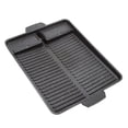 thumbnail image 1 of Advancent Aluminum BBQ Grill Pan Non-Stick Coating Square Handle Korean Accs Thicken Type2 NO2, 1 of 1