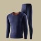 thumbnail image 1 of Conjuntos de ropa interior térmica para hombre, jersey liso informal de manga larga, alta elasticidad, ropa interior y pantalones abrigados, traje para hombre, camisetas y pantalones de poliéster., 1 of 4