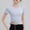 *Blue, variant on ClodeEU Women's Crew Neck Short Sleeve,Bottom hem With Drawstring, Basic Tight Fit T Shirt Blue,Womens Plus L