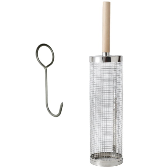 YIEMEEN Large Grill Basket With Rolling Function Steel Construction Nesting Grilling Net Perfect For Outdoor Camping Barbecue