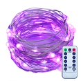 thumbnail image 2 of ITART Purple LED String Lights with Remote Timer Dimmable Mini Fairy Lights Battery Operated 50 LED 16.7 Ft Thin Wire Rope Lights for Christmas Dorm Halloween Wedding Bedroom Decoration, 2 of 4