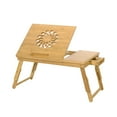 thumbnail image 1 of UWR-Nite Bamboo Bed Tray Table and Laptop Desk Tilting Surface for Reading, Tablets, Serving, and Eating Food, Lap Desk with Adjustable Legs for Kids, Adults, 1 of 6