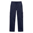 thumbnail image 4 of Mooqilaa Boys Cargo Sweatpants, Elastic Waist Fleece-lined Casual Relaxed Fit Winter Pants Navy Size 5-6 T, 4 of 8