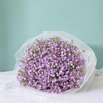 Babys Breath Artificial Flowers, Purple Baby Breath Flowers Artificial Bulk, Fake Babys Breath Gypsophila Real Touch Faux Babys Breath for Wedding Floral Arrangement Home Decor