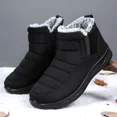 thumbnail image 4 of Botines de moda de Color sólido, botas de nieve de invierno para hombre, zapatos cálidos de algodón para exteriores, botas informales con plataforma cómoda, 4 of 5