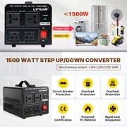 LVYUAN 1500 Watts Voltage Converter 110V to 220V / 220V to 110V Power Converter Step Up & Down Transformer