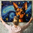 thumbnail image 6 of German Pinscher Dog Canvas Van Gogh Starry Night Wall Art Gifts Canvas Wall Art Frame Music Artist Customized Canvas Framed Photo Art Work For The Bedroom(Gifts For Dog Lover ), 6 of 6