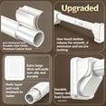thumbnail image 4 of Mxdfafa 40-122inch White Telescopic Tension Curtain Rod - Heavy Duty No Drill Closet Rod for Hanging Clothes, Rust-Proof Carbon Steel Extendable Laundry Rod for Bathroom/Windows/Room Divider, 4 of 8