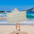 thumbnail image 2 of Yayeee Kids Hooded Towel with Hand Pockets Beach Soft Absorbent Bath Wrap 50 x 23.5 inch, Green Wildflowers Pattern, 2 of 5