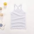 thumbnail image 4 of TOWED22 Girls Undershirts Toddler Cami Camisole Tank Tops Elastic Spaghetti Straps Sleeveless Cotton Tank Top for Kids(White,18-24 M), 4 of 4