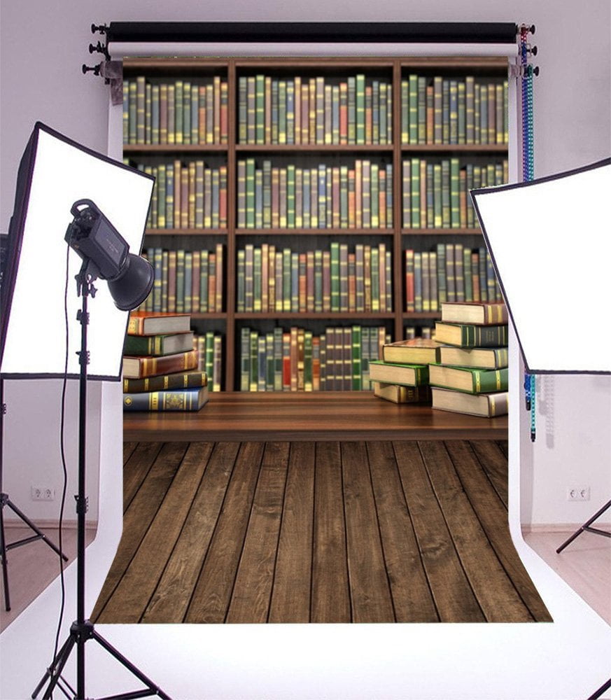 HelloDecor Polyester Fabric 5x7ft Backdrop Photography Background Books ...