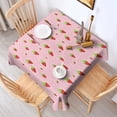 thumbnail image 2 of Strawberry Plants Fruit Polka Dot Pink Pattern Square Tablecloth,Waterproof Square Table Cover,Wipeable Spillproof Washable Table Cover for Home Kitchen Party Decor 42"X42"(107x107cm), 2 of 6