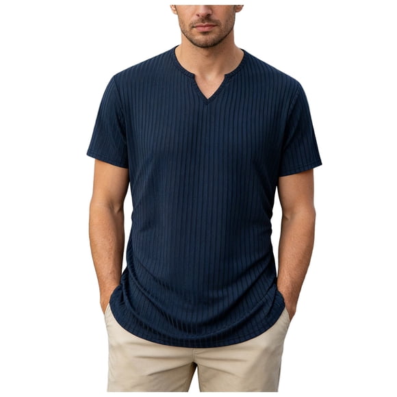 Zshosam Men's Shirts Men's T Shirt Pocket Heavyweight Pocket Tee for Men Full-Cut T-Shirt Size S,(Navy S)