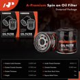 thumbnail image 2 of A-Premium 2-PC 10K Miles Protection Spin On Oil Filter Compatible with Chevrolet & GMC & Volkswagen & Jeep & Dodge & Mazda & Chrysler & Buick & Mitsubishi & Cadillac & Suzuki & Saab & Freightliner, 2 of 9