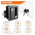 thumbnail image 3 of RV Trailer Camper Entry Door Lock RV Door Lock Replacement Double Open Door With Deadbolt Computer Key Door Handle 2 Keys Blac ,Effortless Installation, 3 of 6
