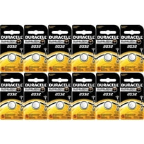 Duracell DL2032 Lithium Coin Battery, 2032 Size, 3V, 230mAh Capacity Pack of 12