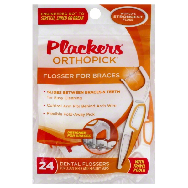 Plackers Orthopick Flosser for Braces Dental Flossers, 24 ct Walmart