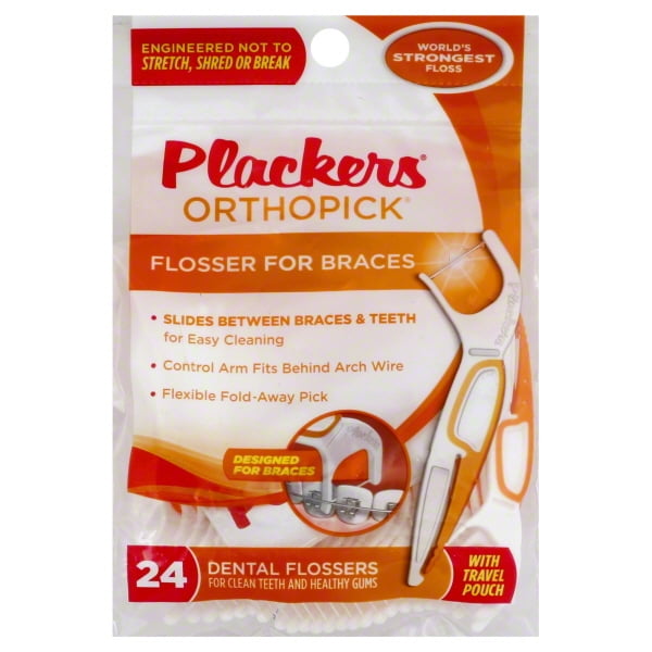 Plackers Orthopick Flosser for Braces Dental Flossers, 24 ct Walmart