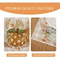 thumbnail image 4 of Fall Placemats Set of 6-12 X 18 Inch - Thanksgiving Autumn Harvest Pumpkin Buffalo Plaid Place Mats, Stain Resistant Wipeable Table Mats for Party/Dining/Holiday- Orange Checkered, 4 of 6