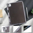 thumbnail image 6 of Hybrid Back Case Compatible with iPad Pro 11" 2024 M4 5th Geneartion A2836/A2837/A3006 with Pencil Holder, 3 Layers Case Slim Anti-Fall Shockproof Back Cover for iPad Pro 11 2024, Black, 6 of 7