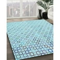 thumbnail image 2 of Ahgly Company Indoor Square Patterned Iceberg Blue Area Rugs, 4' Square, 2 of 6
