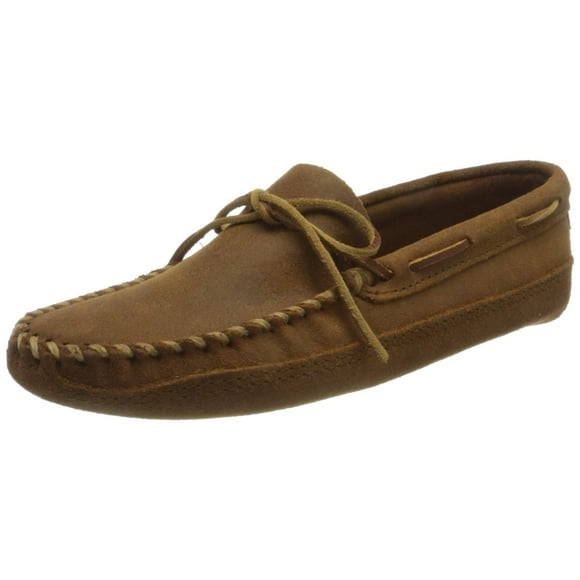 Minnetonka Men's Double Bottom Softsole Moccasin (Brown Ruff)-10 M US