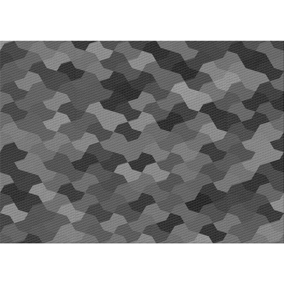 Ahgly Company Indoor Rectangle Patterned Gray Area Rugs, 2' x 3'