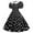 Black, variant on Ichuanyi Woman Dress, Summer Fashion Womens A Line Flare Vintage Dress Prom Swing Short Puff Sleeve Polka Dot Printing Party Dress