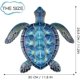 thumbnail image 2 of Decoración de pared de tortuga de metal, arte de pared de tortuga para el hogar, dormitorio, sala de estar, oficina, jardín, vallas, acuario, océano, decoración de pared, azul Rojo Verde, 2 of 5