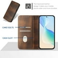 thumbnail image 6 of for Samsung Galaxy A530 Phone Case Wallet Protective Case leather Cover with magnetic closed cBrownit card slot shockproof protection phone case, 6 of 7
