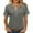 Summer Tops Gray, variant on Womens Plus Size Henley Shirt, Short Sleeve Shirts for Women Summer Casual Solid Color Button Up Crewneck T-Shirts