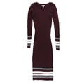 thumbnail image 1 of bar III Robe Chandail Midi Côtelée pour Femmes, Rouge, Petit, 1 of 2