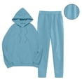 thumbnail image 2 of Gkeoshab Fall Sweaters for Women Sweat suits Women Men Tracksuits 2 Piece Sets Athletic Jogging Suits Casual Outfits for women men Light Blue XL, 2 of 8