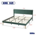 thumbnail image 6 of WJORATA Upholstered Platform King Size Bed Frame with Headboard Wooden Slats Support,Green, 6 of 6