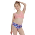 thumbnail image 3 of xiaxaixu Parent-Child 2Pcs Swim Suit Crop Tank Tops with Triangle Bottoms, 3 of 6