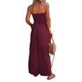 thumbnail image 4 of Women Summer Sleeveless Jumpsuit Casual Strapless Wide Leg Jumpsuit, 4 of 5