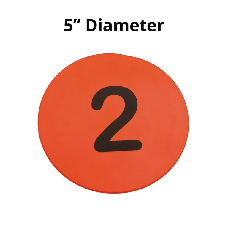 GSi 8-Inch Round TPR Anti-Skid Spot Markers – Durable, Non-Toxic Floor Dots For Fitness, PE, Gym