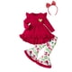 thumbnail image 5 of Conjunto de pantalones navideños para niñas, 2 piezas, pantalones de piel acampanada con estampado completo, jersey y pantalones, ropa informal para niños de 1 a 6 años, 5 of 5