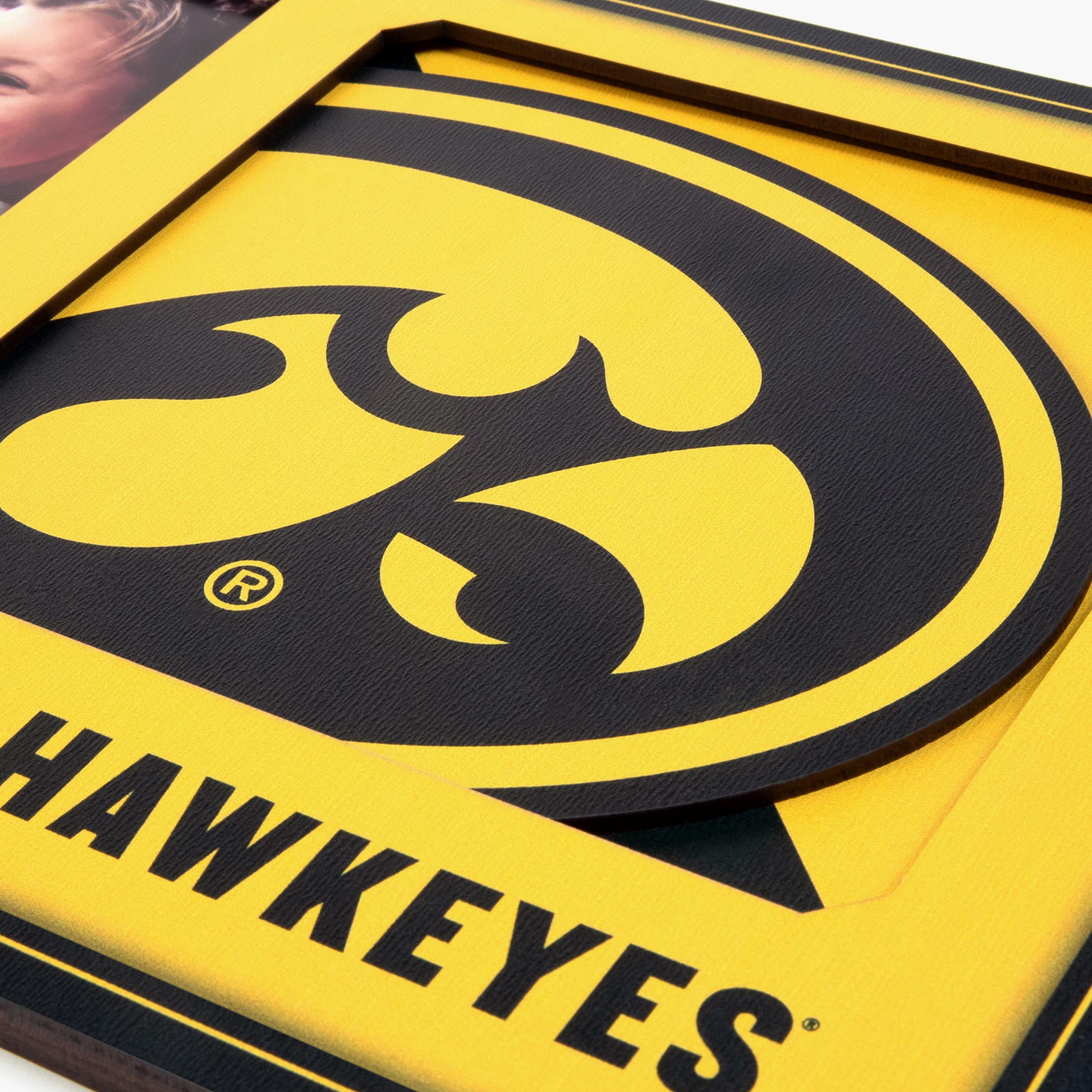 Iowa Hawkeyes 3D Logo Picture Frame