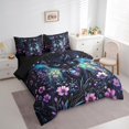 thumbnail image 3 of Manfei Chic Kitten Twin Bedding Sets 7pcs,Pink Floral Bedding Comforter Set 7pcs,Neon Diamond Sheet Sets For Girl Boys,Lightweight Bedroom Decor Reversible, 3 of 7