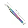thumbnail image 2 of Unique Bargains 1 Pc Women Simple Eyelash Extension Tweezers for Beauty Parlor Assorted Color Stainless Steel, 2 of 3