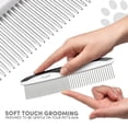 thumbnail image 4 of Poodle Pet Cat and Dog Grooming Comb with Stainless Steel Teeth, 2 Pack (Black), 4 of 8