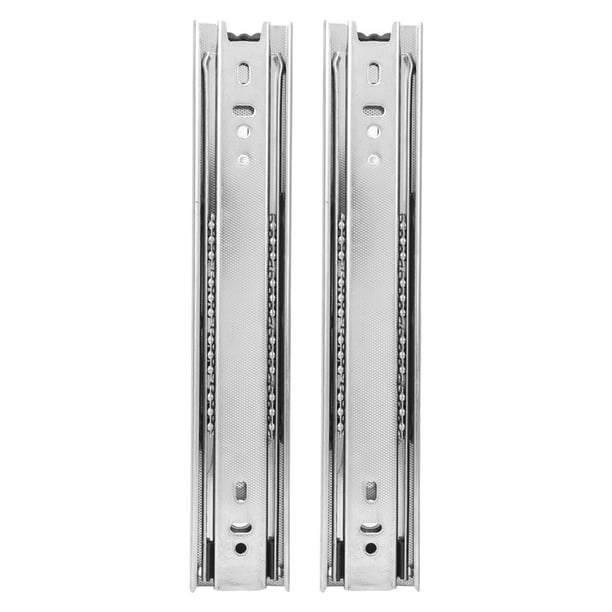 1 par de guías de acero para cajones con rodamiento de bolas 250 mm de acero laminado en frío empuje para abrir la guía de cajones riel deslizante de extensión completa de 3 ANGGREK Otros