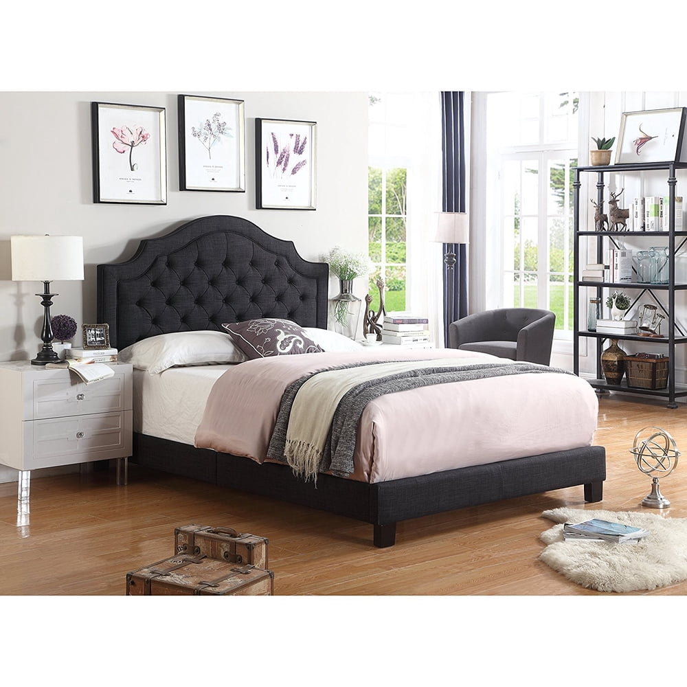 Alton Furniture Angelo Tufted Upholstered Panel/Platform Bed Walmart