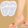 thumbnail image 5 of Vjnyvs 2Pair/Set Silicone Half Insoles Forefoot Pads Foot Pain Care Inserts Cushions Anti-Slip Support Pad Foot Cushions for Women, 5 of 7