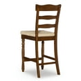 thumbnail image 6 of Linon Kiley Full Back Wood Counter Stool, 26" Seat Height, Walnut Finish, 6 of 9